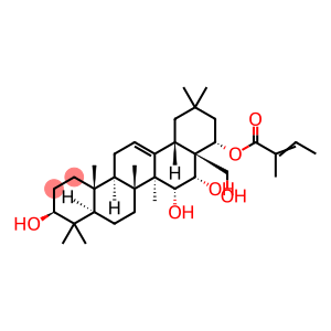 Olean-12-ene-3,15,16,22,28-pentol, 22-(2-methyl-2-butenoate), (3β,15α,16α,22α)- (9CI)