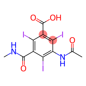 3-Acetylamino-5-methylcarbamoyl-2,4,6-triiodobenzoic acid