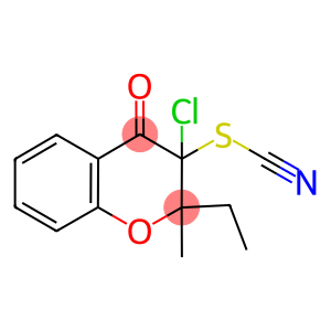 3-chloro-2-ethyl-2-methyl-4-oxo-3,4-dihydro-2H-chromen-3-yl thiocyanate