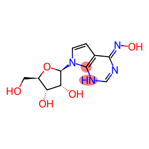 4H-Pyrrolo[2,3-d]pyrimidin-4-one,1,7-dihydro-7-b-D-ribofuranosyl-,oxime (9CI)