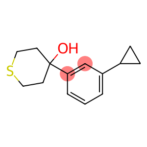 4-(3-Cyclopropylphenyl)tetrahydro-2H-thiopyran-4-ol