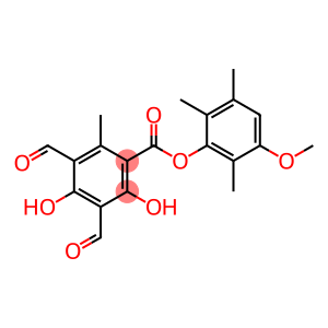 Benzoic acid, 3,5-diformyl-2,4-dihydroxy-6-methyl-, 3-methoxy-2,5,6-trimethylphenyl ester
