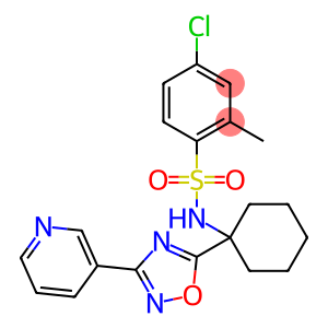 4-Chloro-2-methyl-N-[1-(3-pyridin-3-yl-1,2,4-oxadiazol-5-yl)cyclohexyl]benzenesulfonamide