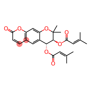 Bis(3-methyl-2-butenoic acid)(6R,7S)-7,8-dihydro-8,8-dimethyl-2-oxo-2H,6H-benzo[1,2-b:5,4-b']dipyran-6,7-diyl ester