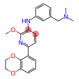 6-(2,3-二氢-1,4-苯并二噁英-5-基)-N-[3-[((二甲氨基)甲基]苯基]-2-甲氧基-吡啶-3-胺