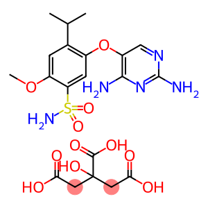 Benzenesulfonamide, 5-[(2,4-diamino-5-pyrimidinyl)oxy]-2-methoxy-4-(1-methylethyl)-, 2-hydroxy-1,2,3-propanetricarboxylate (1:1)