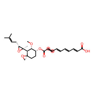 10-[[5-Methoxy-4-[2-methyl-3-(3-methylbut-2-enyl)oxiran-2-yl]-2-oxaspiro[2.5]oct-6-yl]oxy]-10-oxo-deca-2,4,6,8-tetraenoic acid