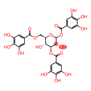 3,4,5-Trihydroxybenzoic acid 3-O,6-O-bis(3,4,5-trihydroxybenzoyl)-β-D-glucopyranosyl ester