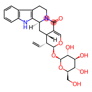 (1R)-1β-Ethenyl-2α-(β-D-glucopyranosyloxy)-1,2,7,8,13,13bβ,14,14aα-octahydro-5H-indolo[2,3-a]pyrano[3,4-g]quinolizine-5-one