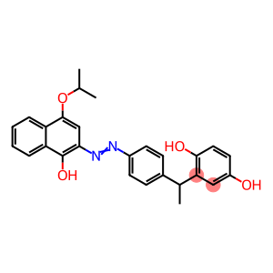 1,4-Benzenediol, 2-[1-[4-[2-[1-hydroxy-4-(1-methylethoxy)-2-naphthalenyl]diazenyl]phenyl]ethyl]-