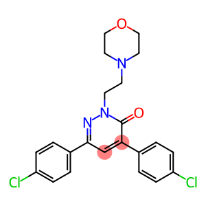 3(2H)-Pyridazinone, 4,6-bis(4-chlorophenyl)-2-[2-(4-morpholinyl)ethyl]-