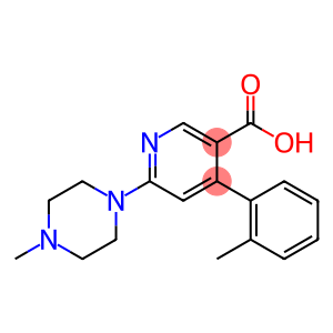 3-Pyridinecarboxylic acid, 4-(2-methylphenyl)-6-(4-methyl-1-piperazinyl)-