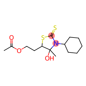 2-Thiazolidinethione, 5-[2-(acetyloxy)ethyl]-3-cyclohexyl-4-hydroxy-4-methyl-