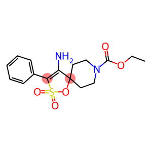 ethyl 4-amino-3-phenyl-spiro[5H-1,2-oxathiole-5,4'-piperidine]-1'-carboxylate 2,2-dioxide