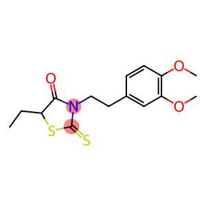 4-Thiazolidinone, 3-[2-(3,4-dimethoxyphenyl)ethyl]-5-ethyl-2-thioxo-