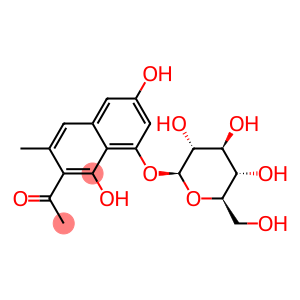 2-Acetyl-3-methyl-8-(β-D-glucopyranosyloxy)-1,6-naphthalenediol