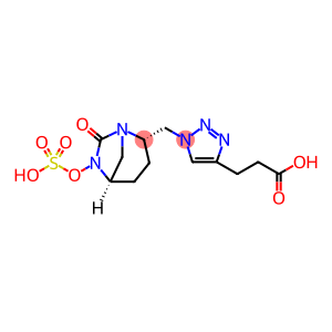 3-(1-(((1R,2S,5R)-7-OXO-6-(SULFOOXY)-1,6-DIAZABICYCLO[3.2.1]OCTAN-2-YL)METHYL)-1H-1,2,3-TRIAZOL-4-YL