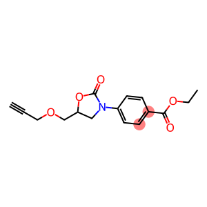 Benzoic acid, 4-[2-oxo-5-[(2-propyn-1-yloxy)methyl]-3-oxazolidinyl]-, ethyl ester