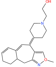 4-(9,10-Dihydro-2-methyl-4H-benzo[5,6]cyclohept[1,2-d]oxazol-4-ylidene)-1-piperidineethanol