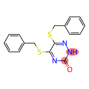 1,2,4-Triazin-3(2H)-one,5,6-bis[(phenylmethyl)thio]-