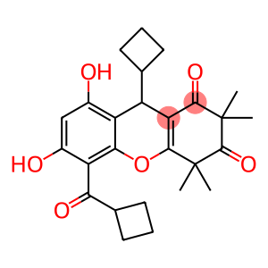 1H-Xanthene-1,3(2H)-dione, 9-cyclobutyl-5-(cyclobutylcarbonyl)-4,9-dihydro-6,8-dihydroxy-2,2,4,4-tetramethyl-