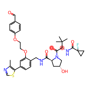 (2S,4R)-1-((S)-2-(1-氟环丙烷-1-甲酰胺基)-3,3-二甲基丁酰基)-N-(2-(2-(4-甲酰基苯氧基)乙氧基)-4-(4-甲基噻唑-5-基)苄基)-4-羟基吡咯烷-2-羧酰胺