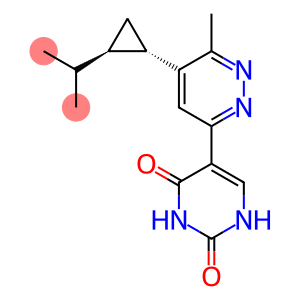 5-[6-Methyl-5-[(1S,2R)-2-propan-2-ylcyclopropyl]pyridazin-3-yl]-1H-pyrimidine-2,4-dione