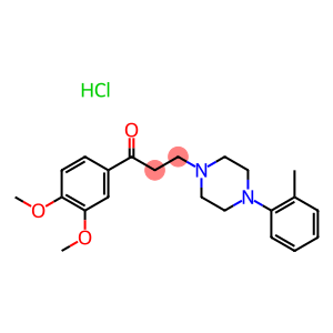 1-Propanone,1-(3,4-dimethoxyphenyl)-3-[4-(2-methylphenyl)-1-piperazinyl]-, hydrochloride(1:1)