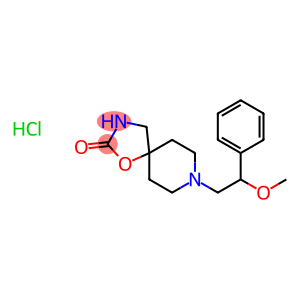 1-Oxa-3,8-diazaspiro[4.5]decan-2-one,8-(2-methoxy-2-phenylethyl)-, hydrochloride (1:1)