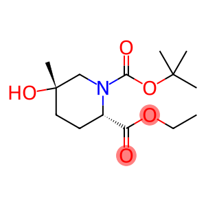 1,2-Piperidinedicarboxylic acid, 5-hydroxy-5-methyl-, 1-(1,1-dimethylethyl) 2-ethyl ester, (2S,5S)-