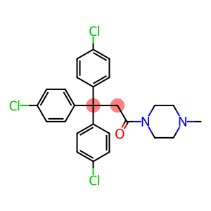 1-methyl-4-(3,3,3-tris(p-chlorophenyl)propionyl)-piperazin monohydrochlorid