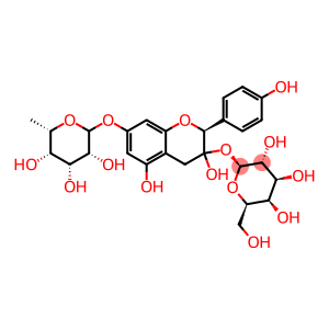 4H-1-Benzopyran-4-one, 7-[(6-deoxy-α-L-mannopyranosyl)oxy]-3-(β-D-glucopyranosyloxy)-5-hydroxy-2-(4-hydroxyphenyl)-