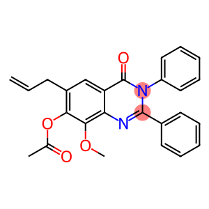 4(3H)-Quinazolinone,  6-allyl-7-hydroxy-8-methoxy-2,3-diphenyl-,  acetate  (ester)  (8CI)