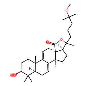 Lanosta-7,9(11)-dien-18-oic acid, 3,20-dihydroxy-25-methoxy-, γ-lactone, (3β,20ξ)- (9CI)