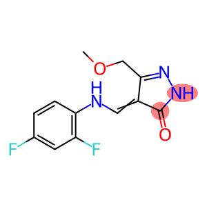 4-[(2,4-DIFLUOROANILINO)METHYLENE]-5-(METHOXYMETHYL)-2,4-DIHYDRO-3H-PYRAZOL-3-ONE