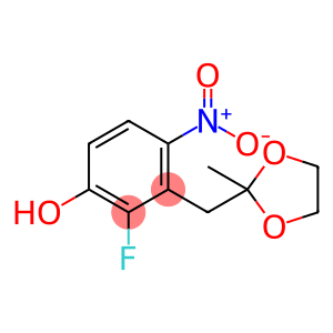 Phenol, 2-fluoro-3-[(2-methyl-1,3-dioxolan-2-yl)methyl]-4-nitro-