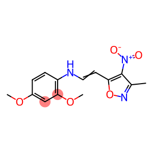 2,4-DIMETHOXY-N-[2-(3-METHYL-4-NITRO-5-ISOXAZOLYL)VINYL]ANILINE