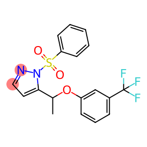 1-(PHENYLSULFONYL)-5-(1-[3-(TRIFLUOROMETHYL)PHENOXY]ETHYL)-1H-PYRAZOLE