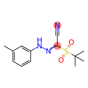 2-(TERT-BUTYLSULFONYL)-2-[2-(3-METHYLPHENYL)HYDRAZONO]ACETONITRILE
