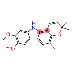 3,11-Dihydro-8,9-dimethoxy-3,3,5-trimethylpyrano[3,2-a]carbazole