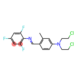 Benzenamine,N-[[4-[bis(2-chloroethyl)amino]-2-methylphenyl]methylene]-2,4,6-trifluoro-