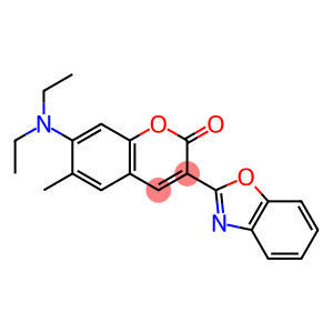 2H-1-Benzopyran-2-one, 3-(2-benzoxazolyl)-7-(diethylamino)-6-methyl-