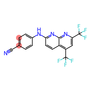 Benzonitrile, 4-[[5,7-bis(trifluoromethyl)-1,8-naphthyridin-2-yl]amino]- (9CI)