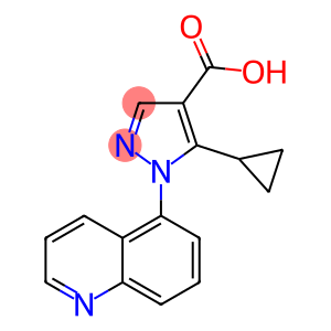 1H-Pyrazole-4-carboxylic acid, 5-cyclopropyl-1-(5-quinolinyl)-