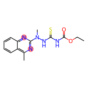 ethyl [2-methyl-2-(4-methyl-2-quinazolinyl)hydrazino]carbothioylcarbamate