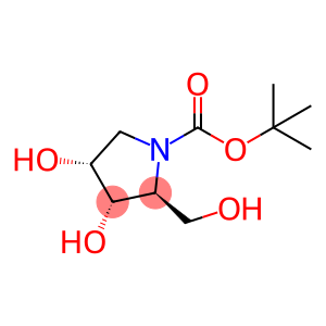 1-Pyrrolidinecarboxylic acid, 3,4-dihydroxy-2-(hydroxymethyl)-, 1,1-dimethylethyl ester, (2S,3S,4R)-