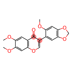 4H-1-Benzopyran-4-one, 6,7-dimethoxy-3-(6-methoxy-1,3-benzodioxol-5-yl)-