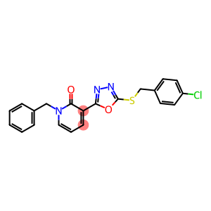 1-BENZYL-3-(5-[(4-CHLOROBENZYL)SULFANYL]-1,3,4-OXADIAZOL-2-YL)-2(1H)-PYRIDINONE