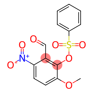 Benzaldehyde, 3-methoxy-6-nitro-2-[(phenylsulfonyl)oxy]-