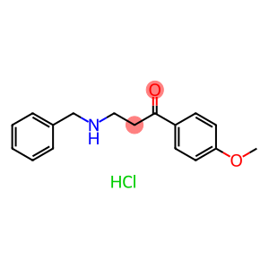 1-Propanone,1-(4-methoxyphenyl)-3-[(phenylmethyl)amino]-, hydrochloride (1:1)